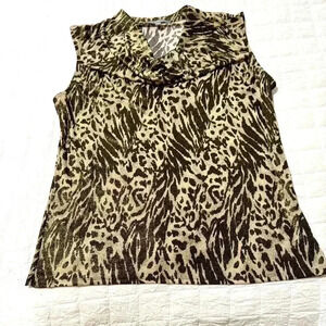My Collection Leopard Gold Top - Size Meduim